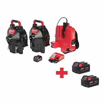 MILWAUKEE Drain Gun Kit 18.0V 100 ft Max Run, 643F83