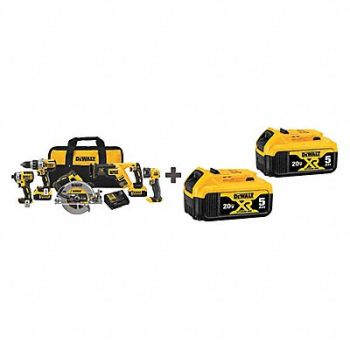 DEWALT Cordless Combination Kit 5 Tools 20V DC, 643H12