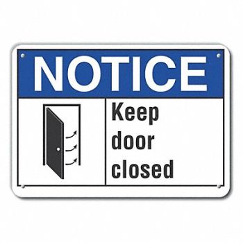 LYLE Plstc Door Instructn Notice Sign 10x14in, 64NL27