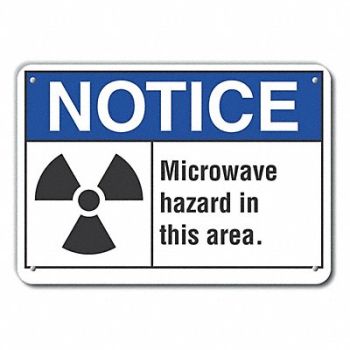 LYLE Microwave Notice Sign 10x14in Plastic, 64NL51