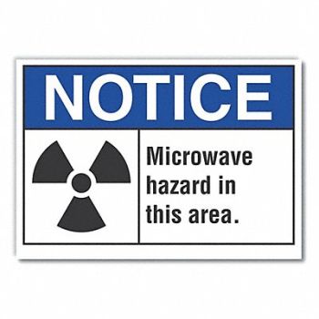 LYLE Microwave Notice Rflct Label 5inx7in, 64MM07