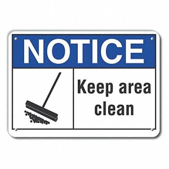 LYLE Plastic Cleaning Notice Sign 10x14in, 64NL59