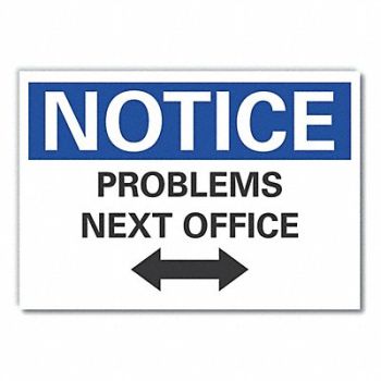 LYLE Humor Notice Reflective Label 5x7in, 64MN76