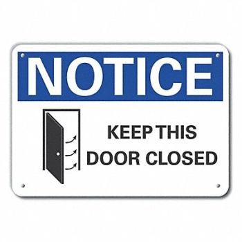 LYLE Plstc Door Instructn Notice Sign 10x14in, 64NL83