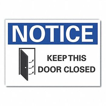 LYLE Door Instrction Notice Rflct Label 5x7in, 64MP01