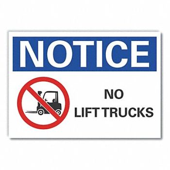 LYLE Lift Truck Trfc Note Rflct Lbl 5x7in, 64MP73