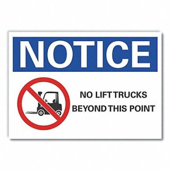 LYLE Lift Truck Trfc Note Rflct Lbl 3.5x5in, 64MP84