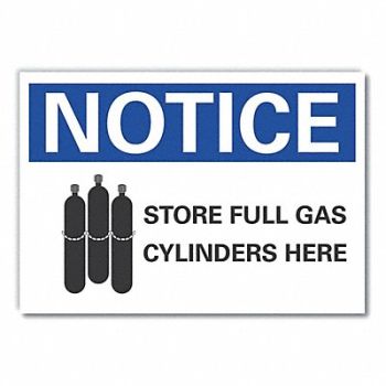 LYLE Cylinder Handlng Note Rflct Lbl 5x7in, 64MR82