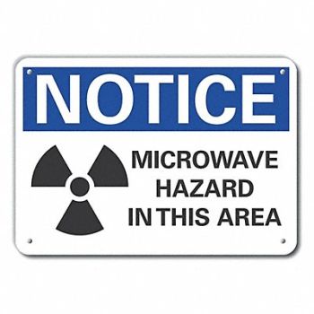 LYLE Microwave Notice Sign 10x14in Plastic, 64NM18