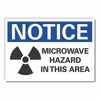 LYLE Microwave Notice Rflct Label 5inx7in, 64MT07