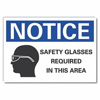LYLE Eye Notice Rflct Label 5 in x 7 in, 64MU16