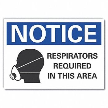 LYLE Resprtr Req Notice Rflct Label 5x7in, 64MU52