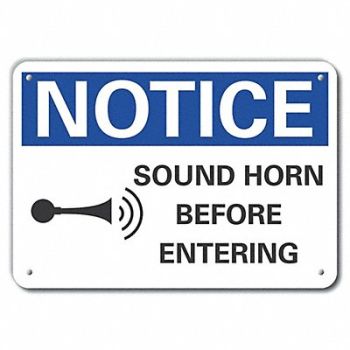 LYLE Lift Truck Trfc Note Sign 10x14in Plstc, 64NM44