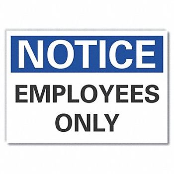 LYLE Employees Visitors Note RflctvLbl 5x7in, 64MV13