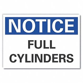 LYLE Cylinder Handlng Note Rflct Lbl 5x7in, 64MV37