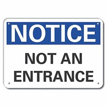 LYLE Alum Exit Entrance Notice Sign 7x10in, 64MV50