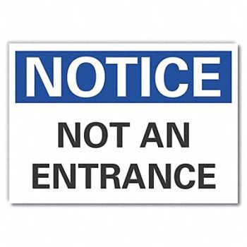 LYLE Exit/Entrance Notice Rflct Lbl 3 1/2x5in, 64MV60