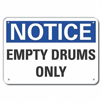 LYLE K3084 Storage Notice Sign 10inx14in Plastic, 64NM62