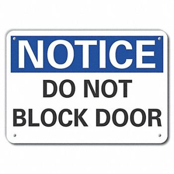LYLE Plstc Door Instructn Notice Sign 10x14in, 64NM66