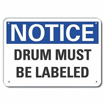 LYLE Rflct Hzrdous Mtrl Notice Sign 7x10in, 64MW53