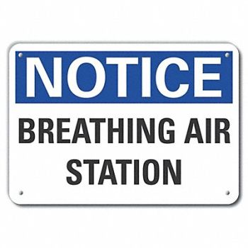LYLE Breathing Apparatus Notice Sign 7x10in, 64NM81