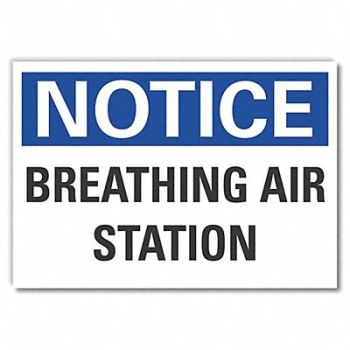 LYLE Breathing Apparatus Notice Label 5x7in, 64MW94