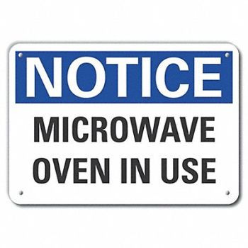 LYLE Microwave Notice Sign 10x14in Plastic, 64NM84