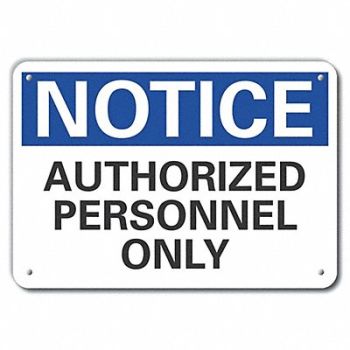 LYLE Notice Sign 7 in x 10 in Aluminum, 64MX32