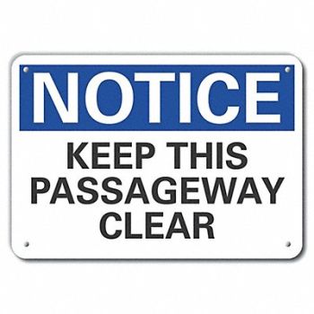 LYLE Rflctive Keep Clear Notice Sign 10x14in, 64MX75