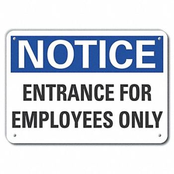 LYLE Employee Visitor NoteSign 7x10in Plastic, 64NM97