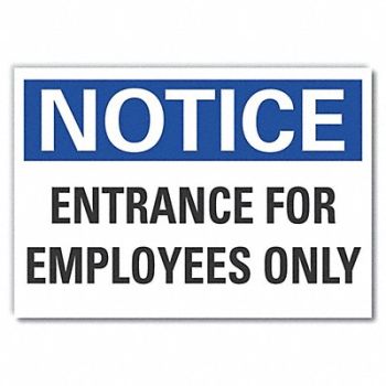 LYLE Employees Visitors Note Rflct Lbl 5x7in, 64MX91