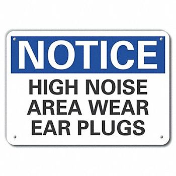 LYLE Hearing Notice Sign 10x14in Plastic, 64NN15