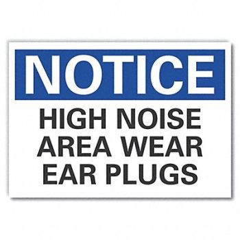 LYLE Hearing Notice Rflct Label 5inx7in, 64MY88