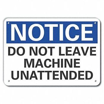 LYLE Alum Machine Operation Note Sign 10x14in, 64MZ27
