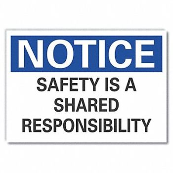 LYLE Accident Prevention Note RflctvLbl 5x7in, 64MZ73