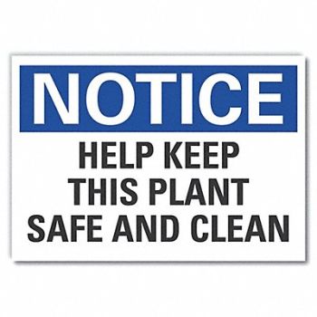 LYLE Cleaning Notice Reflective Label 5x7in, 64NA34