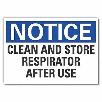 LYLE Resprtr Req Notice Rflct Label 5x7in, 64NA70