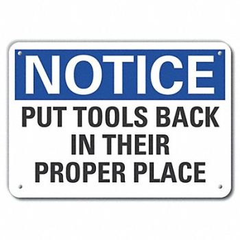 LYLE Plastic Cleaning Notice Sign 10x14in, 64NN49