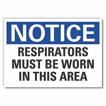 LYLE Resprtr Req Notice Rflct Label 3.5x5in, 64NC06