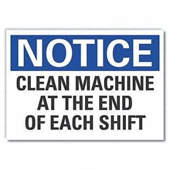 LYLE Cleaning Notice Rflctv Label 5inx7in, 64NC19