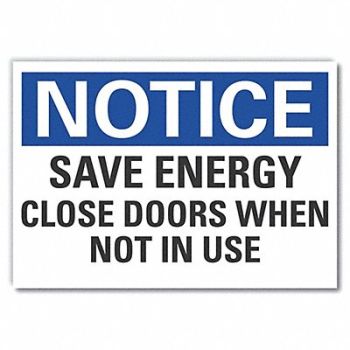 LYLE Door Instruction Notice Rflct Lbl 5x7in, 64NC79