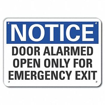 LYLE Plstc Door Instructn Notice Sign 10x14in, 64NN67