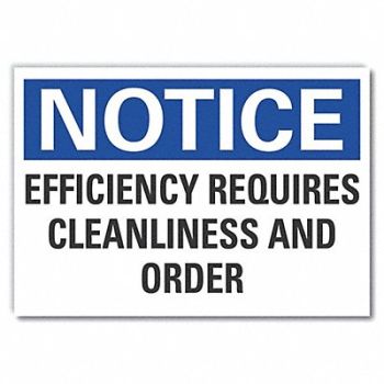 LYLE Cleaning Notice Rflct Label 5inx7in, 64ND16