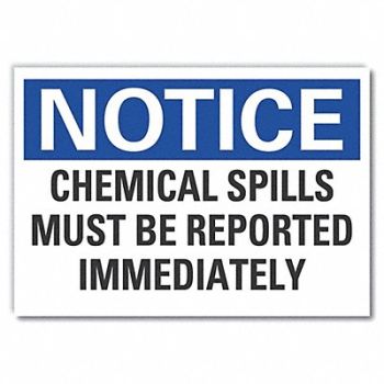 LYLE Chemicals Notice Rflct Label 5inx7in, 64NE01