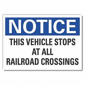 LYLE Traffic Safety Notice Rflctv Label 5x7in, 64NE25