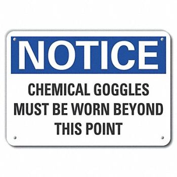 LYLE Plastic Eye Notice Sign 10x14in Plastic, 64NN99
