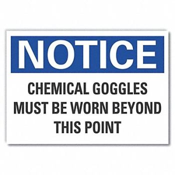 LYLE Eye Notice Rflct Label 5 in x 7 in, 64NE97