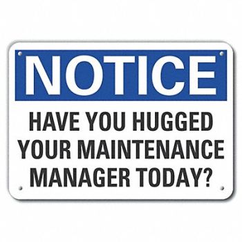 LYLE Safety Culture Notice Sign 10x14in Alum, 64NF06