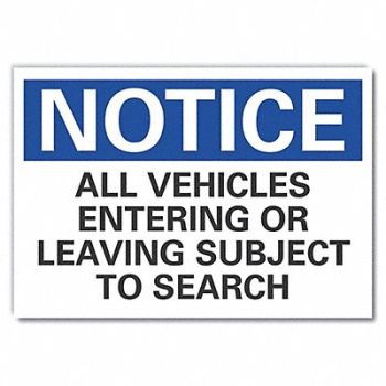 LYLE Inspection Notice Rflctv Label 5x7in, 64NF58