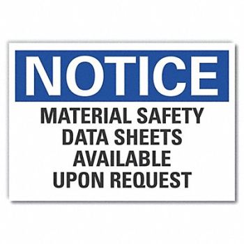 LYLE Msds Information Note Rflct Lbl 3.5x5in, 64NG06